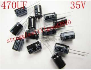 100PCS 470UF 35V Electrolytic Capacitor Radial 10X15mm  