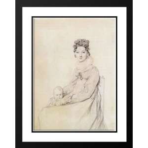 Ingres, Jean Auguste Dominique 28x36 Framed and Double Matted Madame 