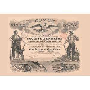 Vintage Art Comet Mining Company of Utah U.S.A.   00329 4  