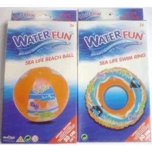  Water Fun   Sea Life Beach Ball & Swim Ring Toys & Games