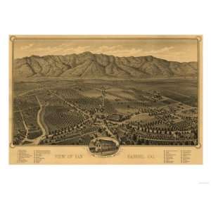  San Gabriel, California   Panoramic Map Premium Poster 