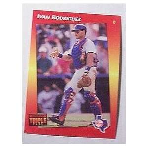 Ivan Rodriguez 1992 Donruss Triple Play MLB Card (#51)  