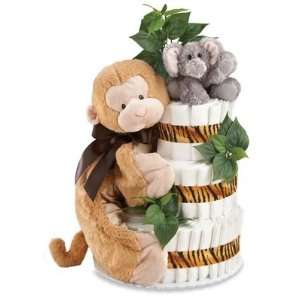  Jungle Baby Diaper Cake Baby Shower Centerpiece Gift 