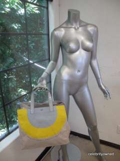 Anya Hindmarch Spring/Summer 09 Yellow/Gray Tote  