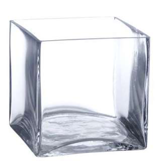  Bulk 6 Pieces 6 Clear Glass Square Vase ( 6 Pieces)
