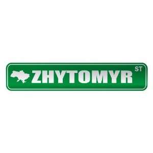   ZHYTOMYR ST  STREET SIGN CITY UKRAINE