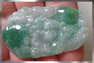 82.00ct Semi glassy Natural untreated Jadeite Jade Carved Pendant 