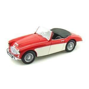  Austin Healey 3000 MK 1 1/18 Red w/ White Toys & Games