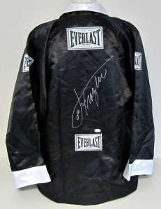 Joe Frazier Autographed Black Everlast Boxing Robe JSA Holo  