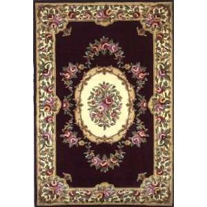  Kas Oriental Rugs Kas Emerald Burgundy Savonnerie 9069 