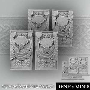  Conversion Parts Celtic Decorated Plates #5 (4) Toys 