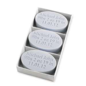  Personalized Trio Of Carved Blue Lupin Soap Gift Beauty