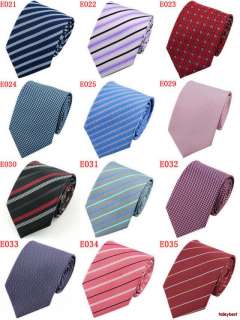 E65 NeckTie 100% Jacquard woven Silk Elegant Mens tie  