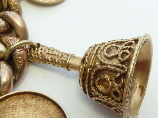 Amazing Antique Hallmarked 9ct Gold Bracelet & Charms 74.2g 7 *269 