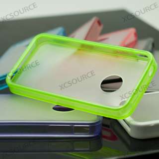 For Apple iphone 4S 4G 8 color silicone bumper TPU case cover film 