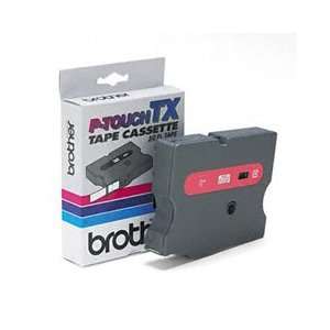  Brother TX 1321 1/2x50 P Touch Tape Red/Clear 