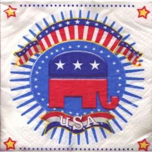  Election Time Republican Paper Lunch Napkins (16 Pack 