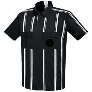  High Five Paragon Soccer Referee Jerseys BLACK/WHITE A2XL 