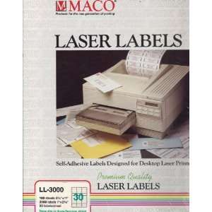    Maco Laser Labels LL 3000 Same As Avery # 5160 