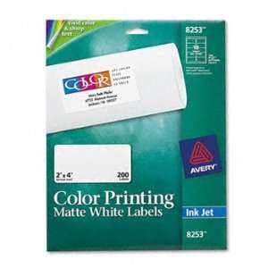  Avery 8253   Inkjet Labels for Color Printing, 2 x 4 