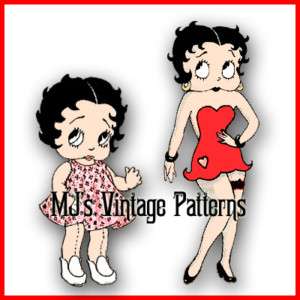 Vintage Pattern Combo ~ Betty Boop & BABY Betty Boop  