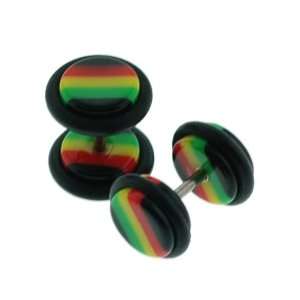   Color Plugs   16G Ear Wire   0G Fake Part   Sold as a Pair Jewelry