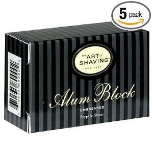  The Art of Shaving Alum Block, Unscented, 1 block (Pack of 