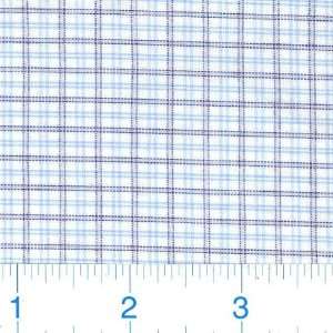 45 Wide Shirting Navy/ White Plaid Fabric By The Yard 