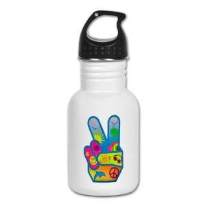   Bottle Peace Sign Hand Symbol Dolphin Smiley Face 