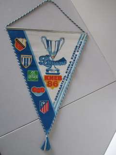   OLD COLLECTION SOCCER BANNER DINAMO KIEV 1986 UEFA RARE   