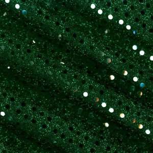  42 Wide Confetti Sequin Knit Emerald/Silver Fabric By 