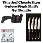 Wusthof 9716 Classic Ikon 4 piece Steak Knife Set Bundle NEW