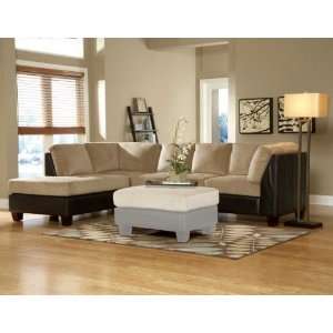  9838BR 3R Royce Two Tone Sectional   Brown Bella 
