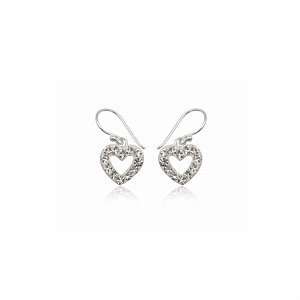  Ayana Swarovski Heart Shaped Silver Drop Earrings, 1 ea 