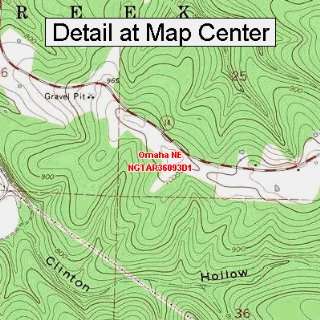  USGS Topographic Quadrangle Map   Omaha NE, Arkansas 