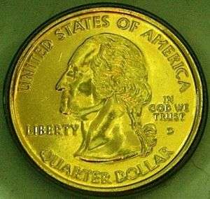 United States 2005 D Kansas Gold Plated State Quarter  