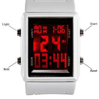 Men New fashionable Classic Muti functional Sport White Digital Wrist 