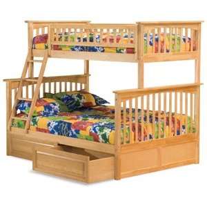 Columbia Twin Over Full Bunk Bed with Raised Panel Underbed Storage by 