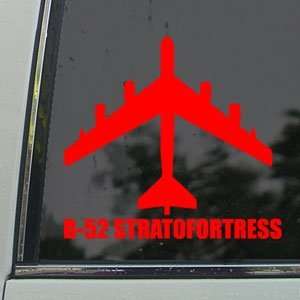  B 52 STRATOFORTRESS Red Decal Military Soldier Car Red 