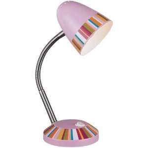 Lite Source Inc. Dazzle Desk Lamp In Pink Finish With Rainbow Stripes