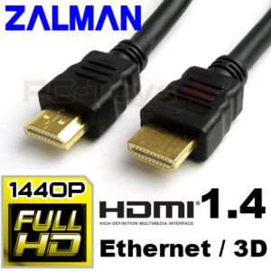    Zalman Cable HDMI06A1 6ft HDMI V1.4 High Speed Retail Electronics