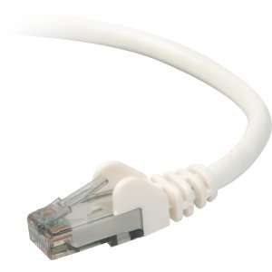   WHITE SNAGLESS PATCH CABLE RJ45 M/M ETHERN. RJ 45 Male   RJ 45 Male