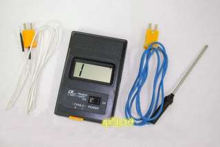 LCD Type K Digital Thermometer TM 902C + 2 Thermocouple Probe  