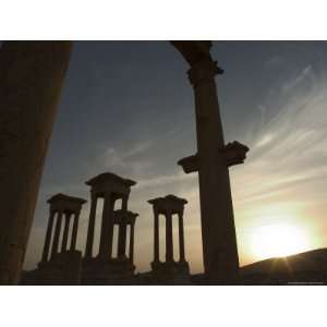 Sunset, Archaelogical Ruins, Palmyra, Unesco World Heritage Site 