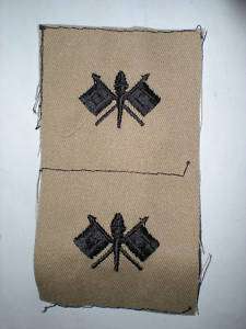 US ARMY DESERT OFFICER SIGNAL CORPS COLLAR INSIGNIA  