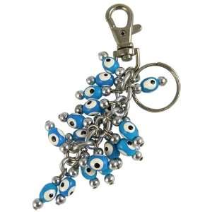  Handmade Baby Blue Evil Eye Lucky Key Chain Jewelry