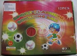 Lot 12 pcs Motion Activate Flashing LED Bounce Ball o)  