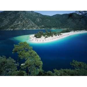  View of the Blue Lagoon, Oludeniz, Anatolia, Turkey 