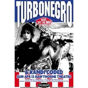  Turbonegro Poster   Concert Flyer   Vans Tour RWB