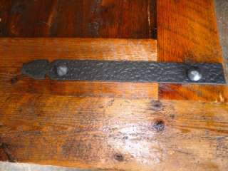 Door Hinge Strap 18 Single Arrow Pounded Black Iron  